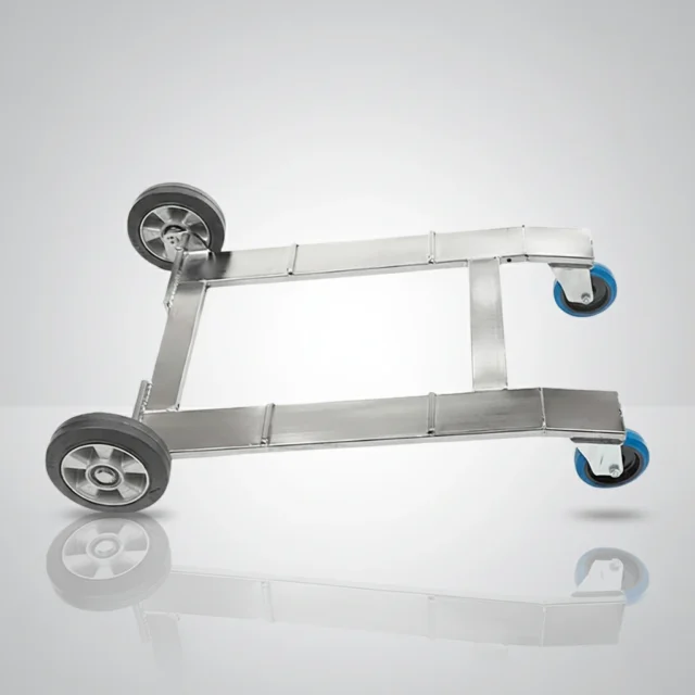Fahrgestell mit luftbereiften Rollen